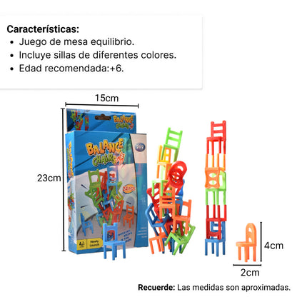 JUEGO DE MESA EQUILIBRIO SILLAS BALANCEO DIM: 19x15x4