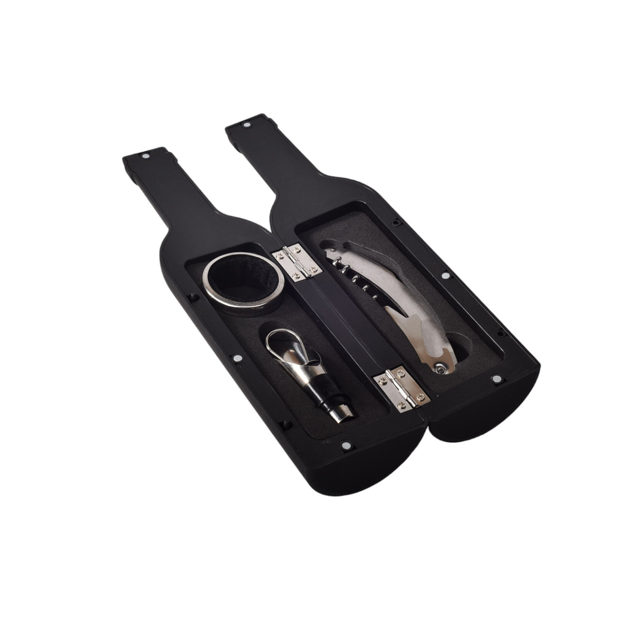 kit descorchador de vino acero inoxidable plastico