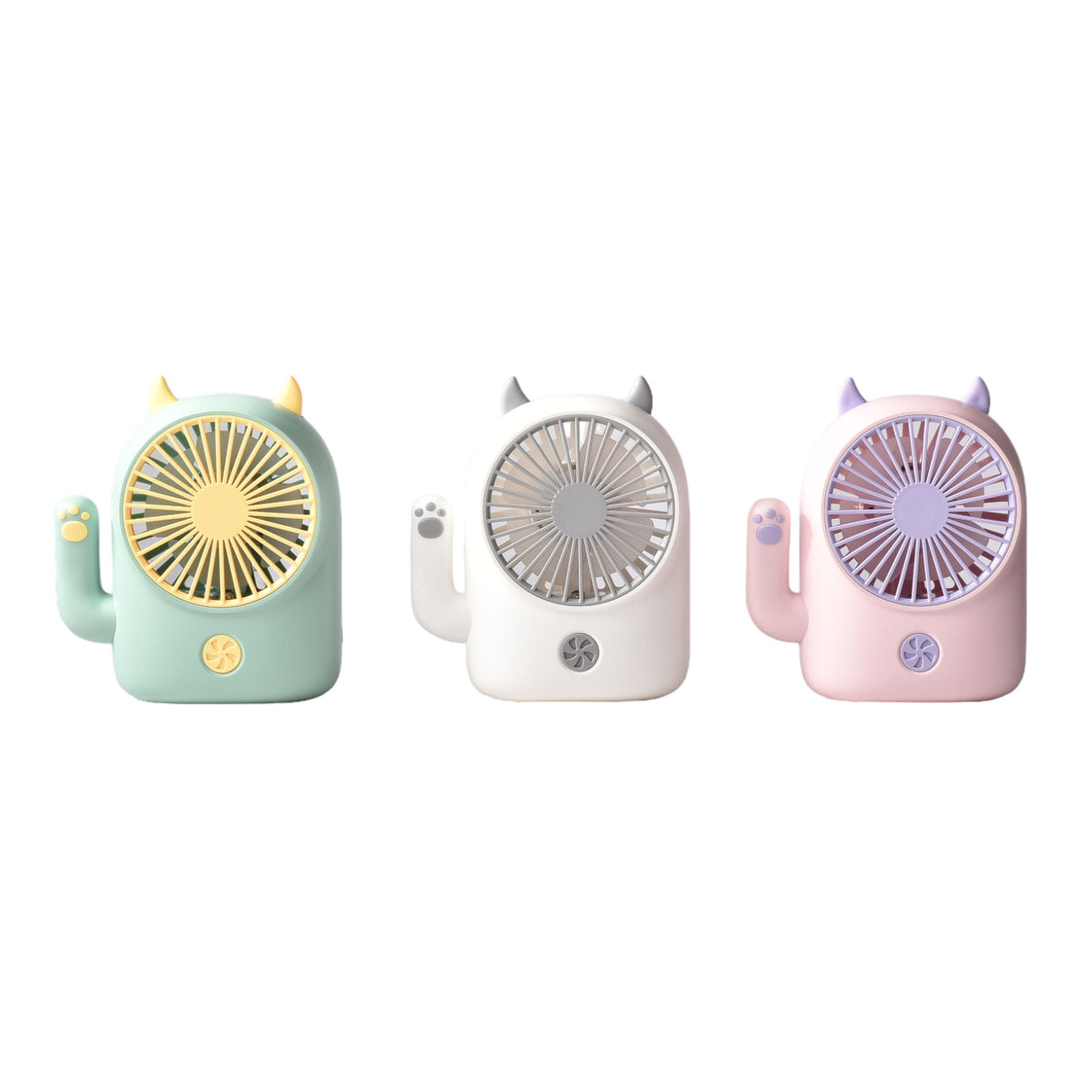 ventilador forma de gato recargable plastico con cable usb