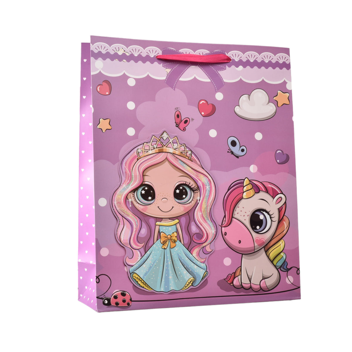 bolsa regalo en papel niñas tamaño pequeño