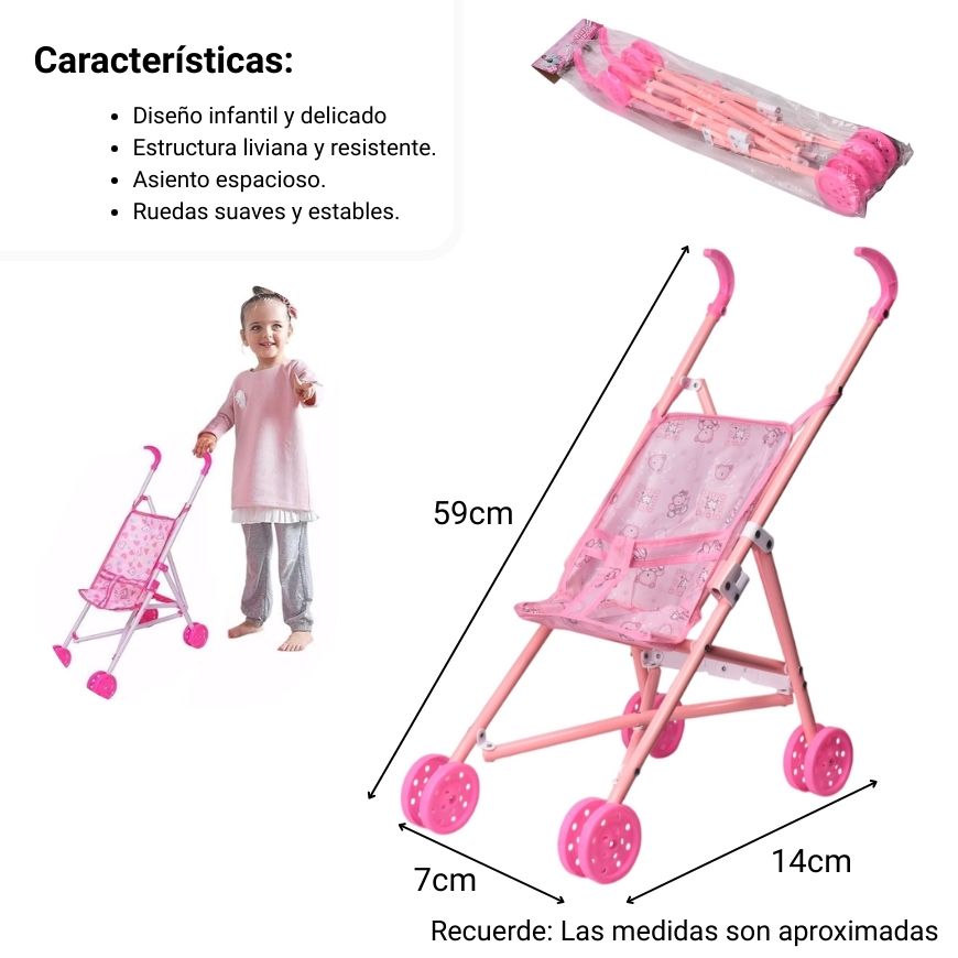 juguete coche de bebe metal poliester dim:14x7x59