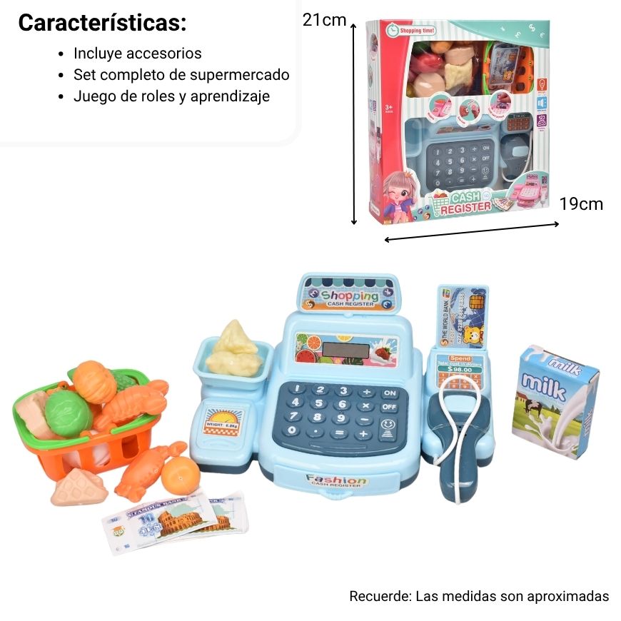 caja registradora plastico niños dim: 21*6.5*19.5cm