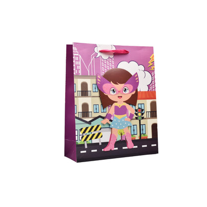 BOLSA REGALO EN PAPEL SUPERHEROE TAMAÑO MEDIANO