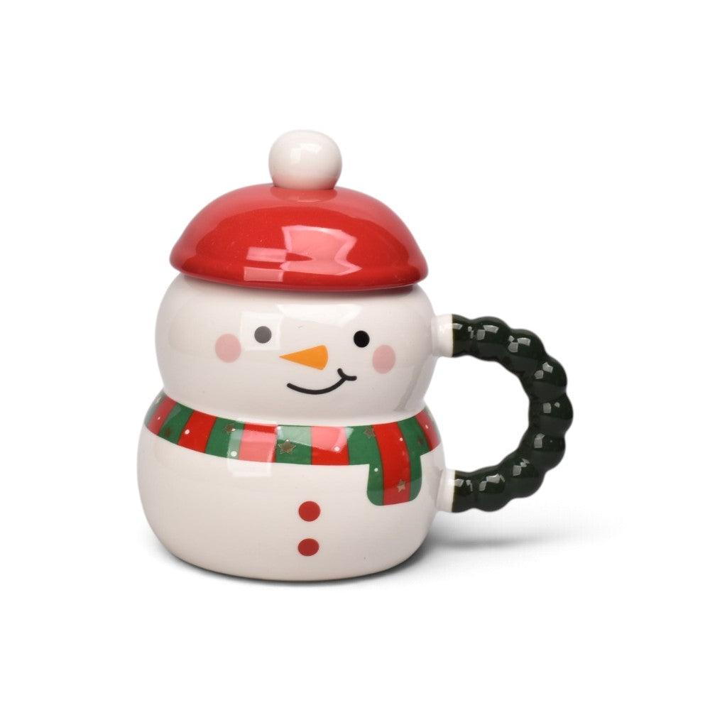 mug pocillo ceramica con tapa y cuchara 360ml