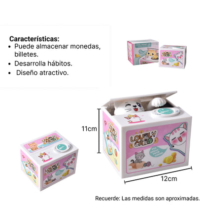 ALCANCIA ELECTRONICA GATO CAJA DE MONEDAS