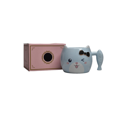 MUG POCILLO FORMA DE GATO