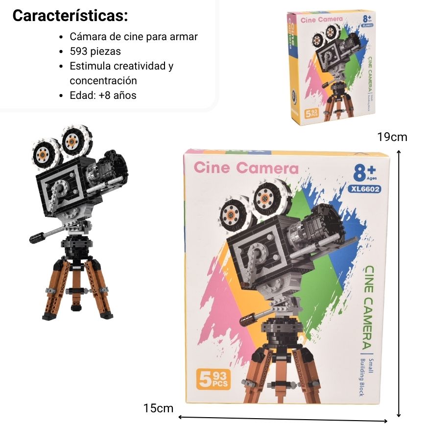 juguete de plastico camara dim: 19.5*5*15cm