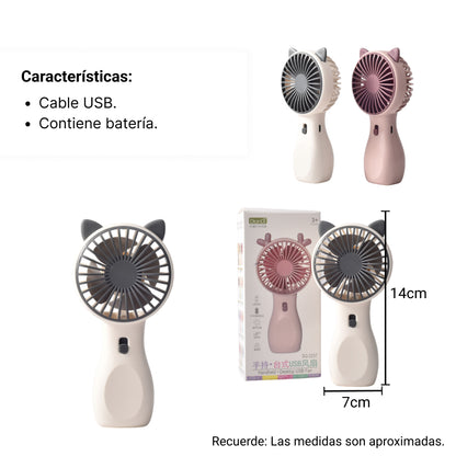 VENTILADOR RECARGABLE USB DIM-6X14X4