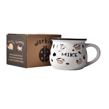 MUG POCILLO DISEÑO DE VACAS CERAMICA DE 250ML DIM:8X8X6CM