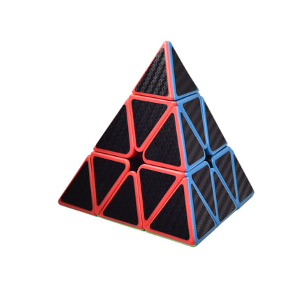 CUBO RUBIK PIRAMIDE COLOR OSCURO PLASTICO
