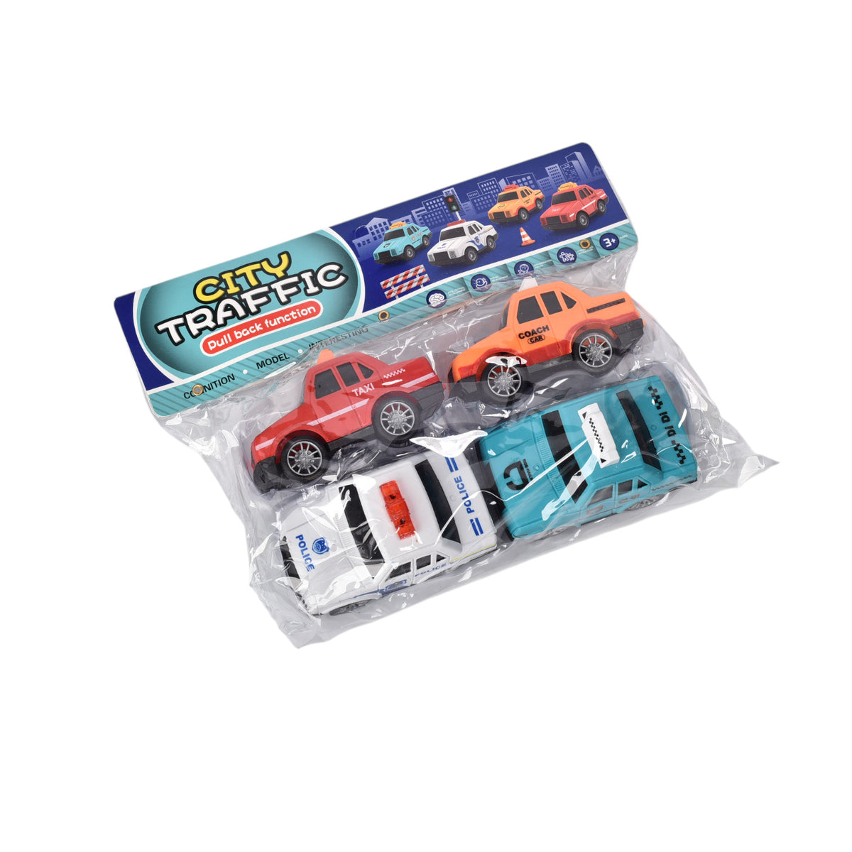 juguete set por 4 unidades carros plastico multicolores dim:28x7x25