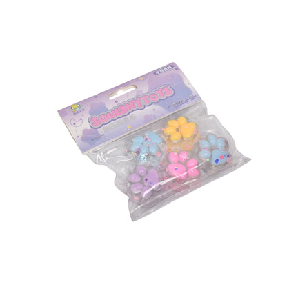 SQUISHY HUELLAS TRANSPARENTE ANTI ESTRES ELASTICO CAUCHO