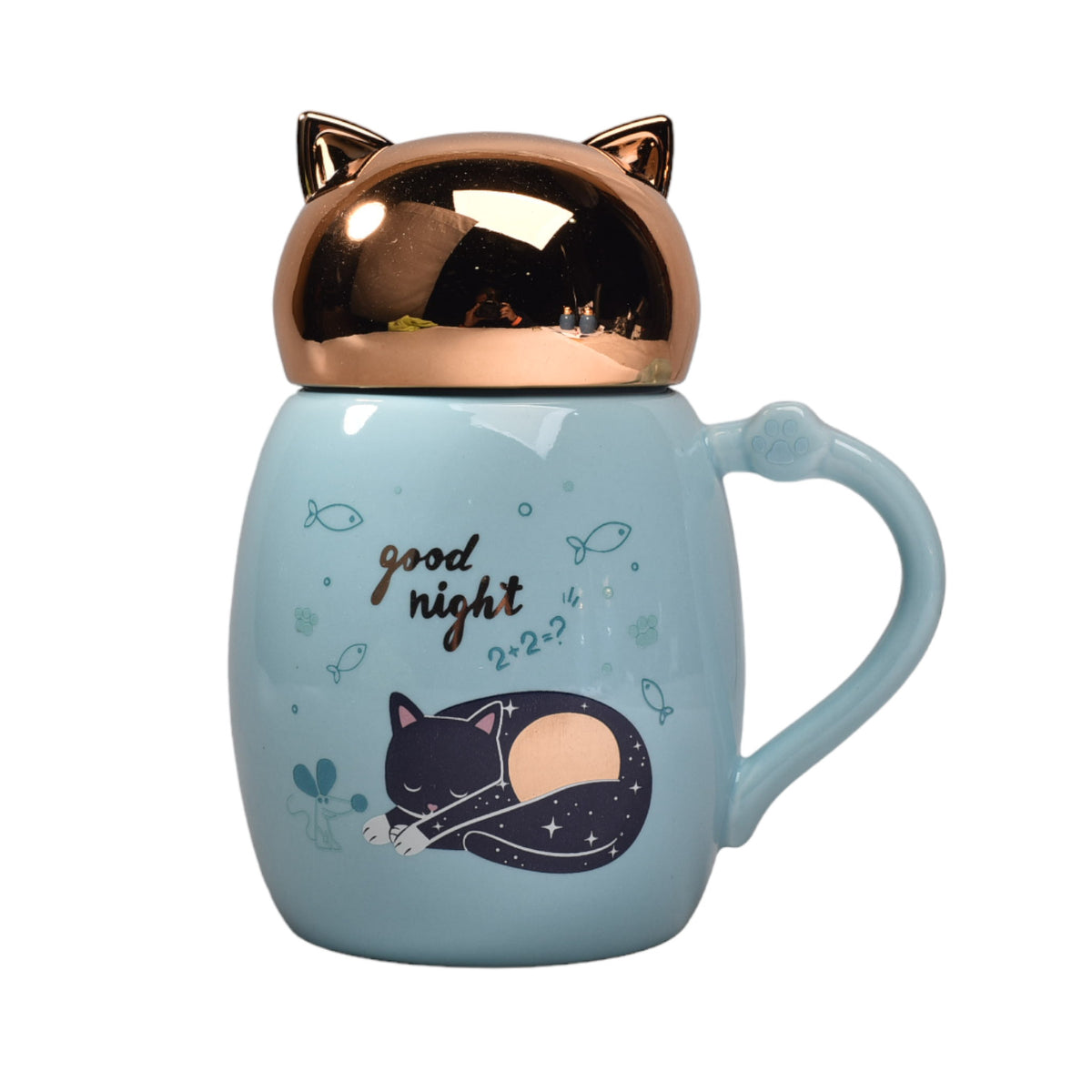 mug pocillo en ceramica de gato dim:8x11x13cm