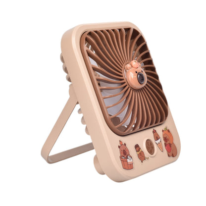 VENTILADOR CUADRADO PLASTICO RECARGABLE DIM:12X10X3