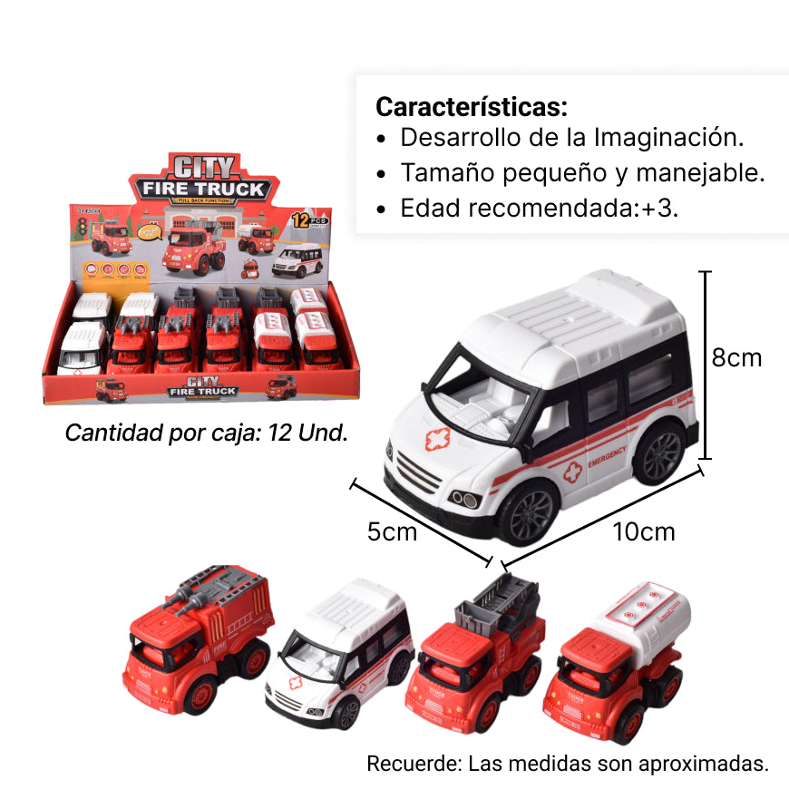 juguete carro bombero unidad plasticos