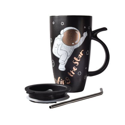 MUG GRANDE POCILLO CERAMICA ASTRONAUTA CON PITILLO
