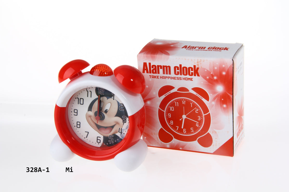 reloj despertador en plastico dim:11x6 5x12 5cm