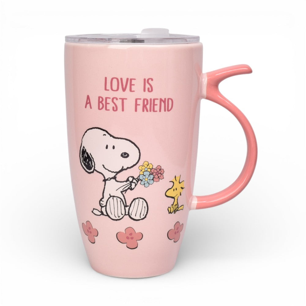 mug pocillo con tapa plastica personaje 580ml dim:8x8x15