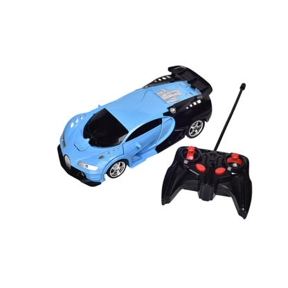 JUGUETE CARRO TRANSFORMABLE CON CONTROL REMOTO DIM:30X16X8