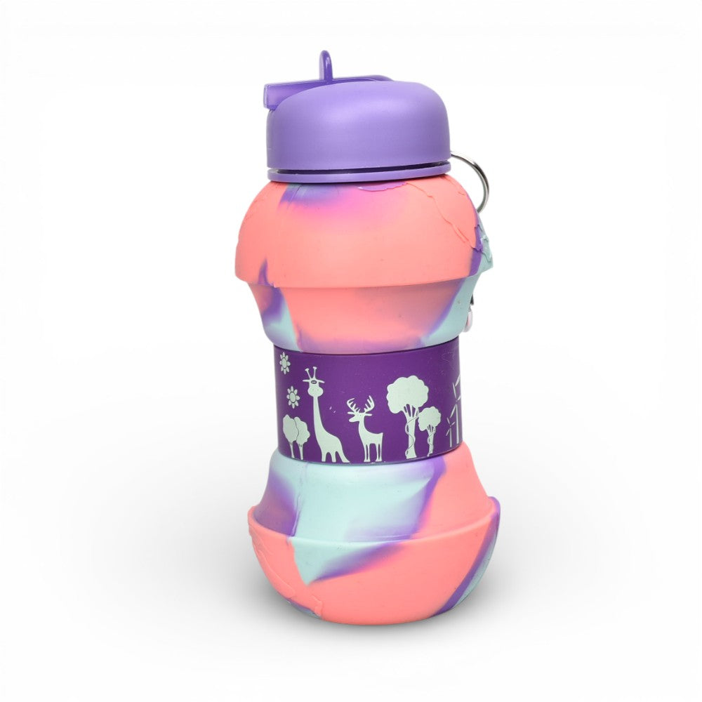 botella de agua plegable 550ml silicona varios colores