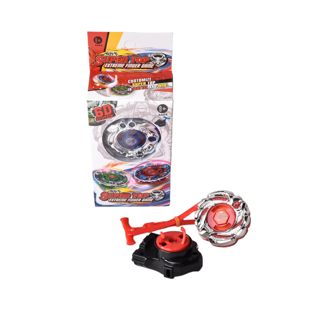 juguete trompo mini metal con accesorios