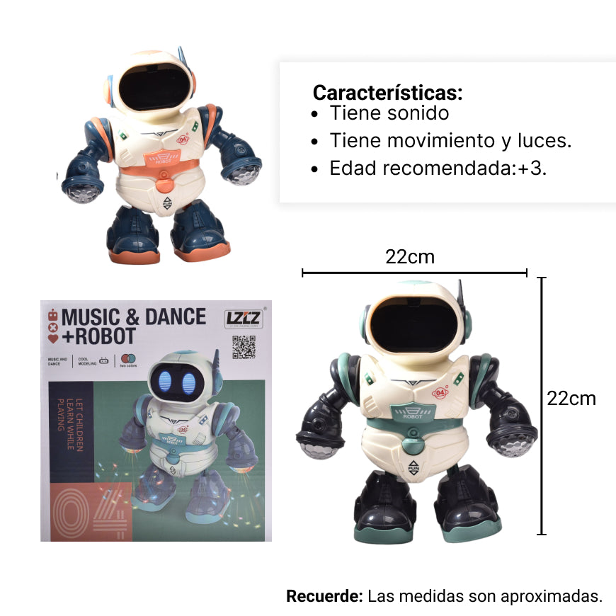 robot bailarin de luces sonido