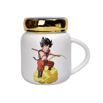 MUG POCILLO CERAMICA PERSONAJE CON TAPA ESPEJO 420ML