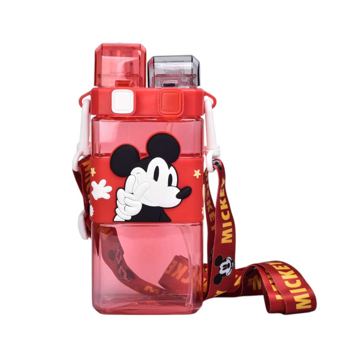botella de agua 520ml personaje plastico rojo