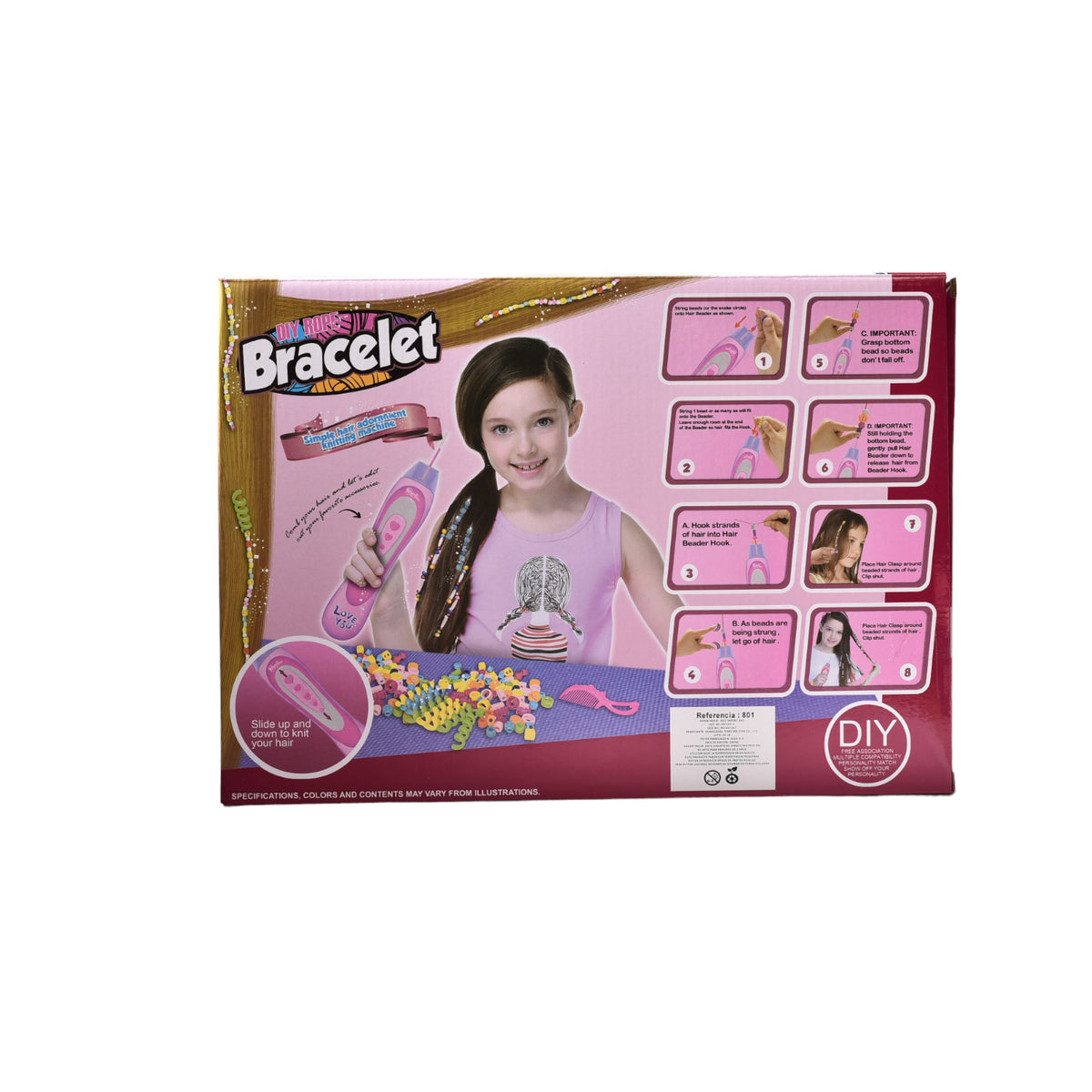 kit trenzador de pelo infantil con accesorios