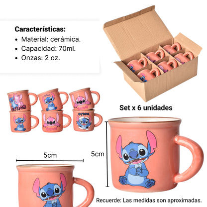 POCILLO SET X 6 PZAS PERSONAJES