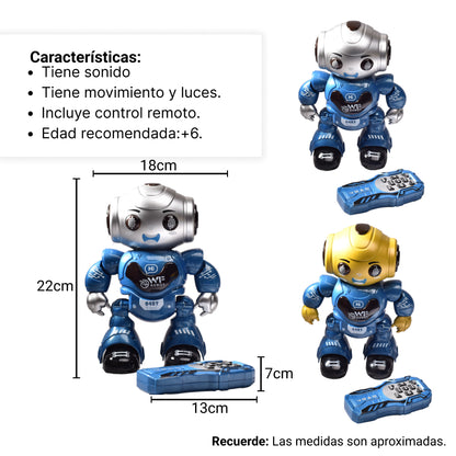 ROBOT BAILARIN LUCES SONIDO CON CONTROL (3066B)