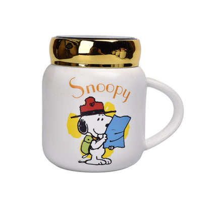 MUG POCILLO CERAMICA PERSONAJE CON TAPA ESPEJO 420ML