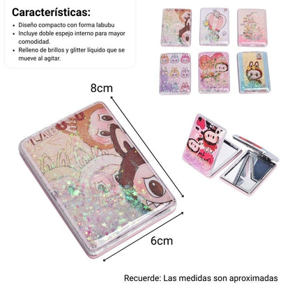 ESPEJO CUADRADO CARTERA PERSONAJE DIM:6X8
