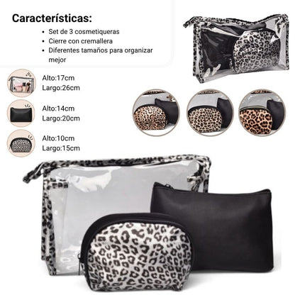 COSMETIQUERA ORGANIZADOR SET 3UND DIM:26X17X6CM