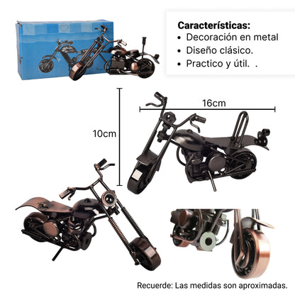 ADORNO METALICO PARA DECORACION FORMA DE MOTO