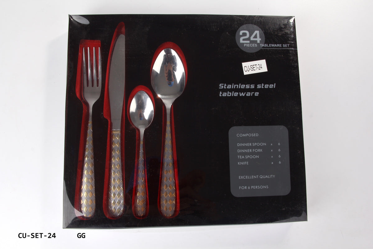 set cubiertero 24 pcs metal