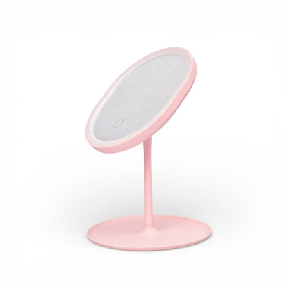 ESPEJO RECARGABLE CON LUZ REDONDO PLASTICO DIM: 16X227X17