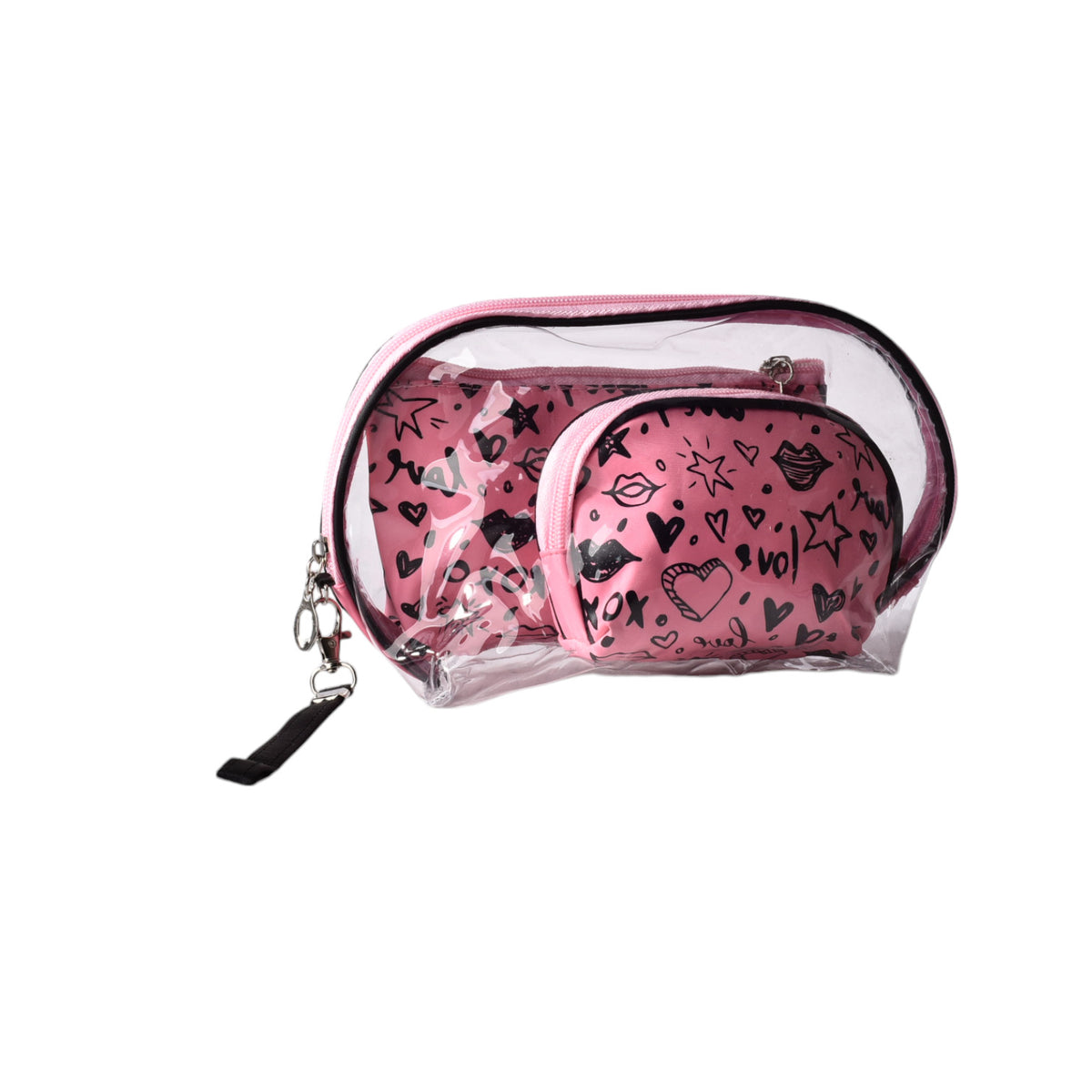 cosmetiquera x 3 und maquillaje sintetico pvc