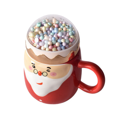 MUG POCILLO CERAMICA DE NAVIDAD CON TAPA