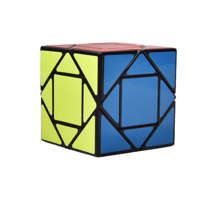 CUBO RUBIK GEOMETRICO   DIM: 5,6CM FONDO NEGRO