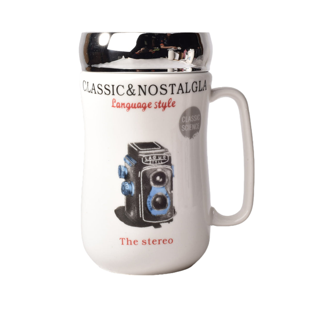 mug pocillo ceramica diferentes diseños con tapa de 400ml