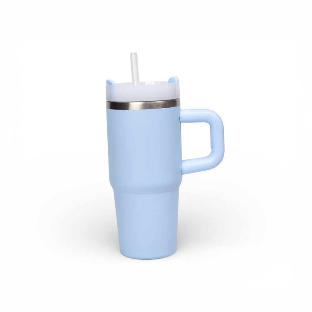 termo acero inoxidable con tapa y pitillo 420ml dim:7x7x18