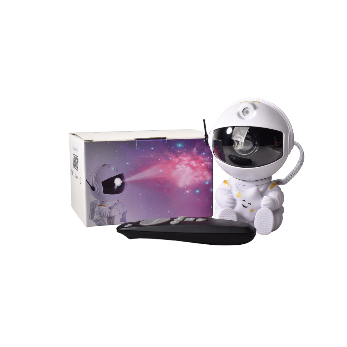 proyector con cable usb recargable forma astronauta plastico