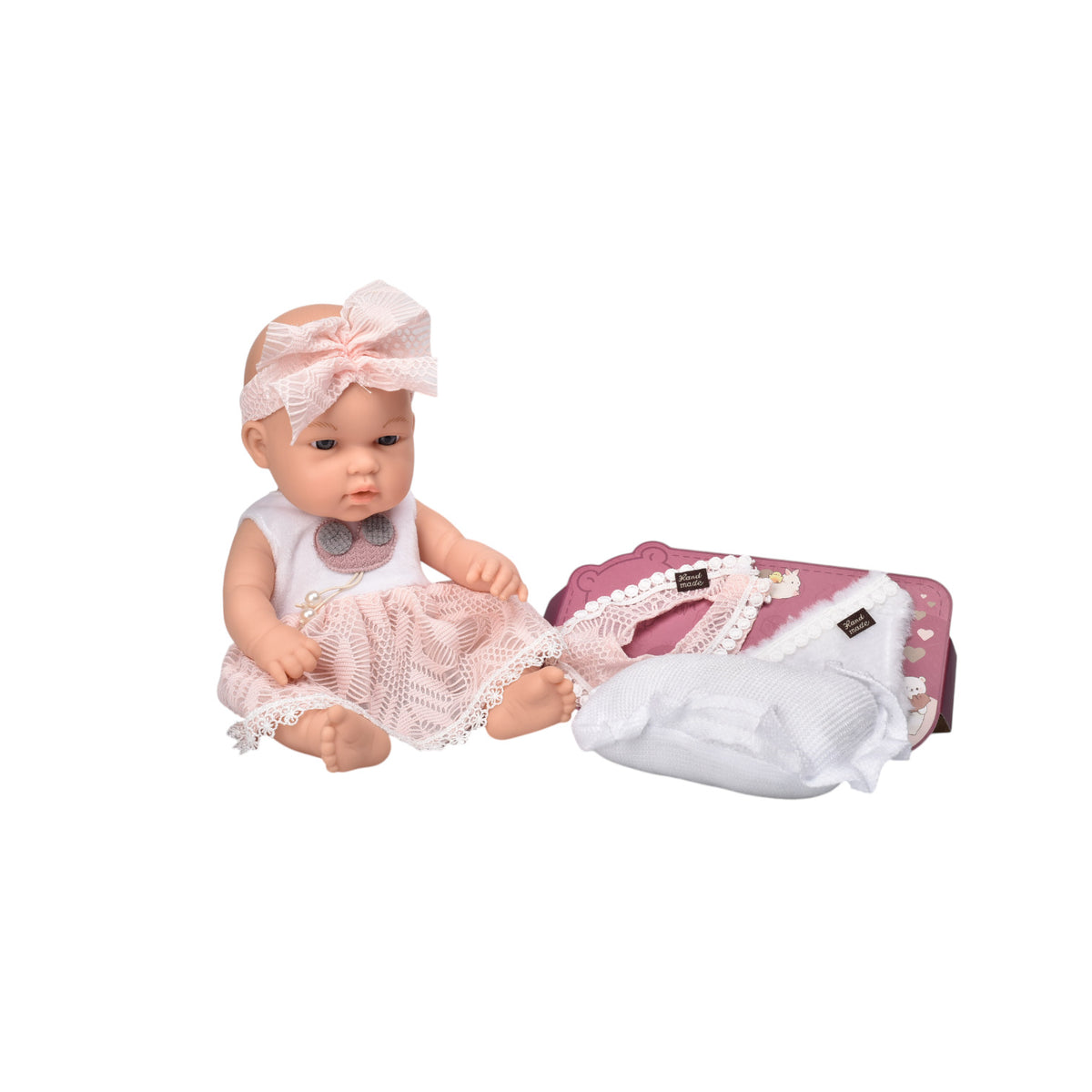 juguete bebe muñeca de caucho realista con accesorios dim:34x15x20