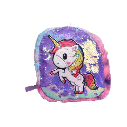 MORRAL UNICORNIO LENTEJUELAS PELUCHE INFANTIL