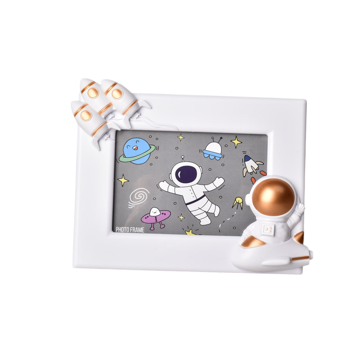 portaretrato forma astronauta plastico dim:25x19x4
