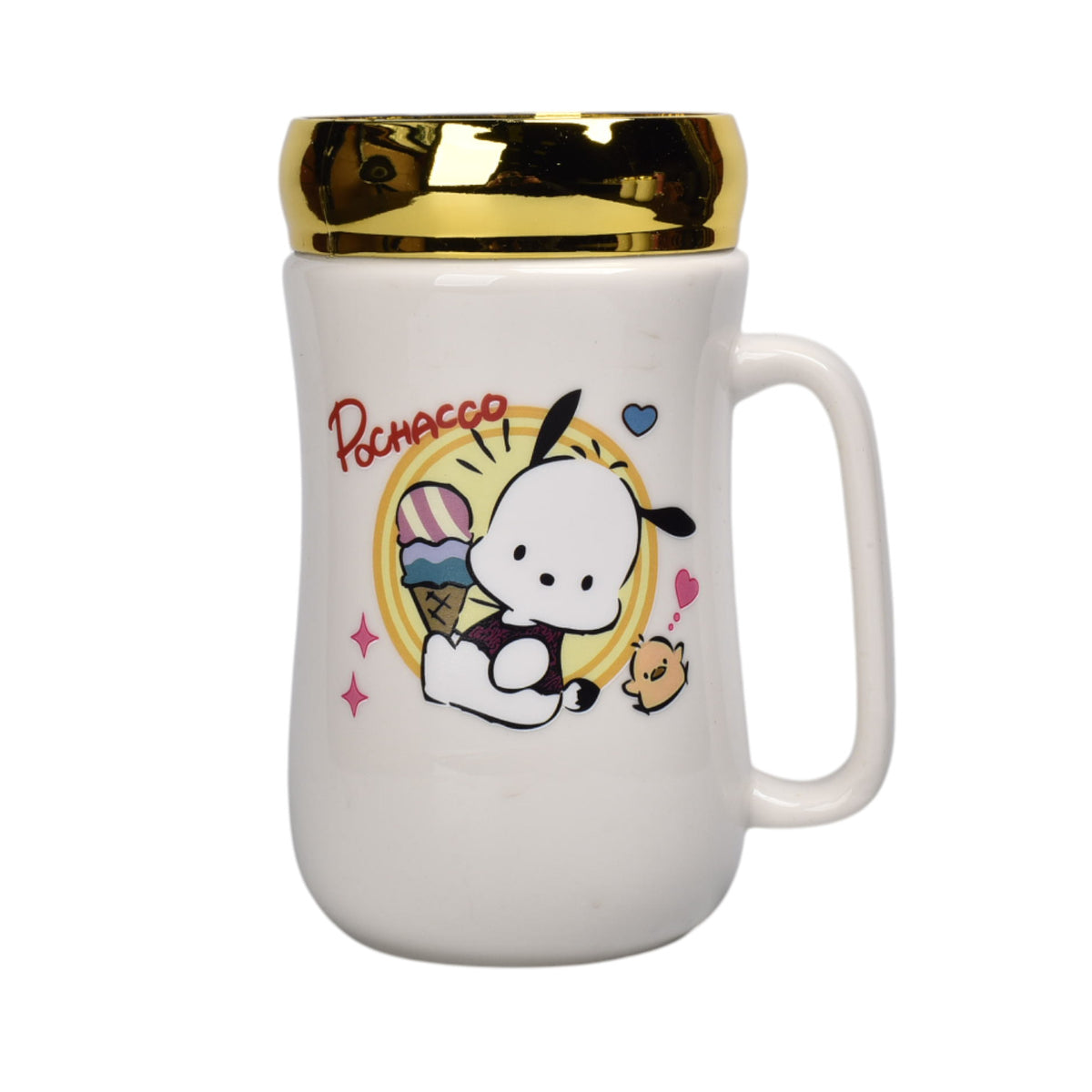 mug pocillo ceramica con tapa espejo personaje 400ml dim:7x7x13
