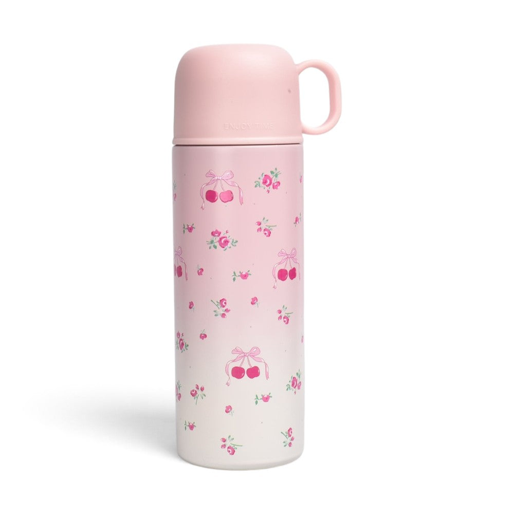 termo acero inoxidable diseño cerezas  500ml