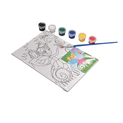 SET LIENZO CUADRADO ANIMALES MADERA+FIBRA CON TEMPERAS