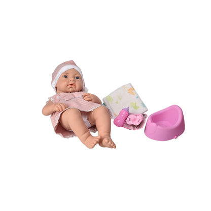 JUGUETE BEBE MUÑECA DE CAUCHO REALISTA CON ACCESORIOS DIM:38X18X22